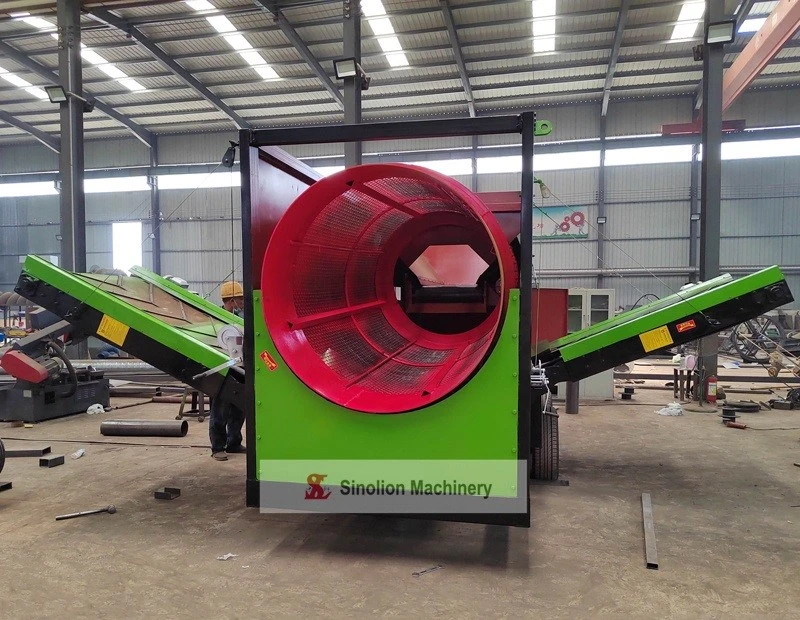 mobile topsoil trommel screen 
